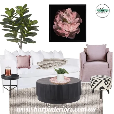 Blush Livingroom Interior Design Mood Board by Harp Interiors on Style Sourcebook