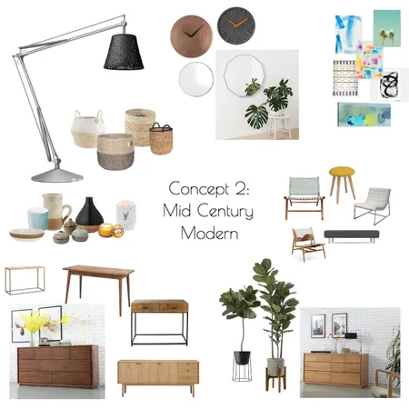 Concept 2: Mid Century Modern Interior Design Mood Board by Jess_Sabharwal on Style Sourcebook