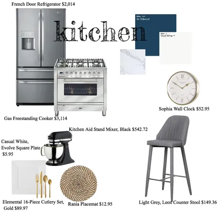 Kitchen (Modern/Coastal) Interior Design Mood Board by Myla Brandt on Style Sourcebook