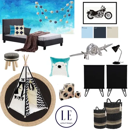 boys bedroom Interior Design Mood Board by Letitiaedesigns on Style Sourcebook