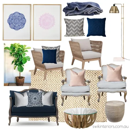 Relaxed Glamour Lounge Interior Design Mood Board by Libby Edwards on Style Sourcebook