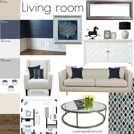 Living Room Renovation Sample Board Interior Design Mood Board by Whitehaven Interiors on Style Sourcebook