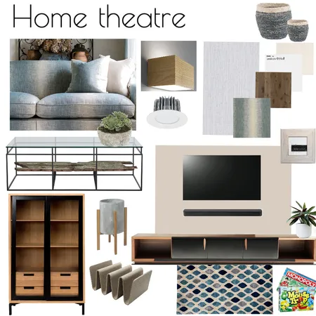 Home Theatre Renovation Sample Board Interior Design Mood Board by Whitehaven Interiors on Style Sourcebook