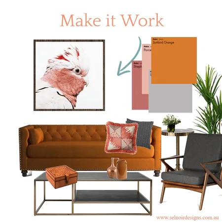 Mid Century Corals Interior Design Mood Board by Sel Noir Designs  on Style Sourcebook