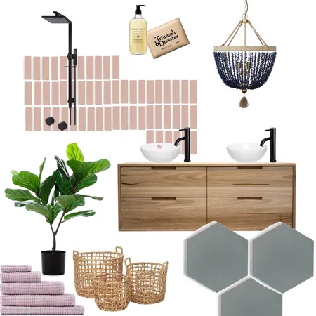 Dusty pink Bathroom Interior Design Mood Board by EmmaS on Style Sourcebook