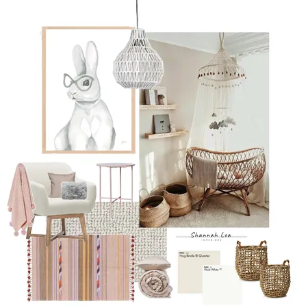 Girls Nursery Interior Design Mood Board by Shannah Lea Interiors on Style Sourcebook