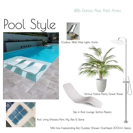 48b Elaroo Ave, Pool Area Interior Design Mood Board by Design Divine Interiors on Style Sourcebook