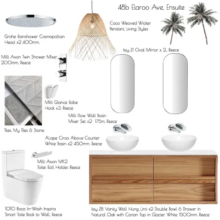 48b Elaroo Ave, Ensuite Interior Design Mood Board by Design Divine Interiors on Style Sourcebook
