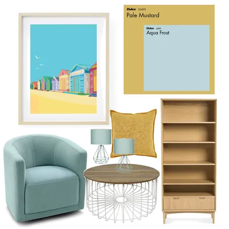 Beachboxes Interior Design Mood Board by Seascape Prints on Style Sourcebook