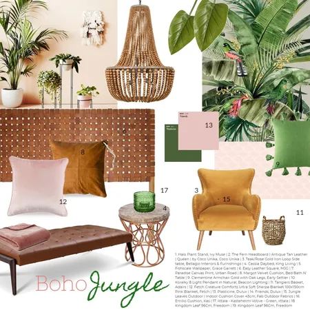 Boho Jungle Interior Design Mood Board by karla-jane on Style Sourcebook