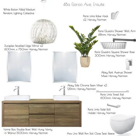 48a Elaroo Ave, Ensuite Interior Design Mood Board by Design Divine Interiors on Style Sourcebook