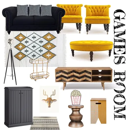 GAMES ROOM Interior Design Mood Board by nicbeltane on Style Sourcebook