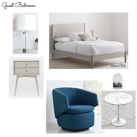 Guest Bedroom Interior Design Mood Board by Ashley Pinchev