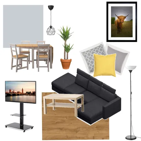 Living room Interior Design Mood Board by ewdoksja
