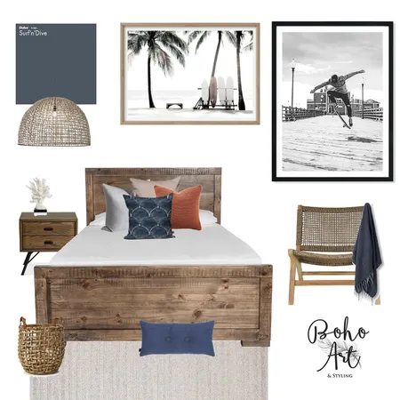 Teenage Boy Surf or Skate Interior Design Mood Board by Boho Art & Styling on Style Sourcebook