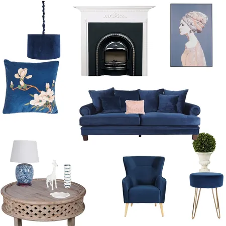 Moody Blues Interior Design Mood Board by alifar on Style Sourcebook