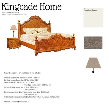83 Junction Road Wahroonga / Bed room 1 Interior Design Mood Board by Kingcadefurniture on Style Sourcebook