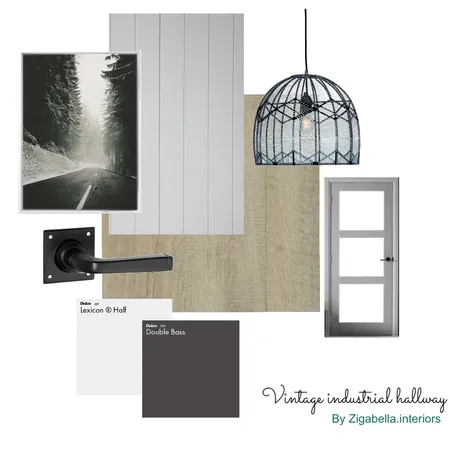 Vintage industrial hallway Interior Design Mood Board by blukasik on Style Sourcebook
