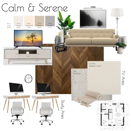 M9 - TV &amp; Study Room Interior Design Mood Board by SharifahBahiyah on Style Sourcebook
