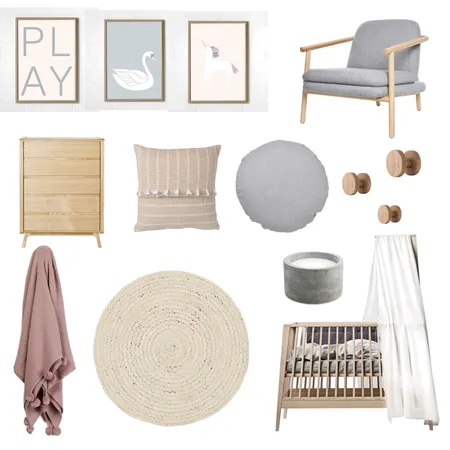 baby girl room Interior Design Mood Board by Six Pieces Interior Design  Qualified Interior Designers, 3D and 2D Elevations on Style Sourcebook