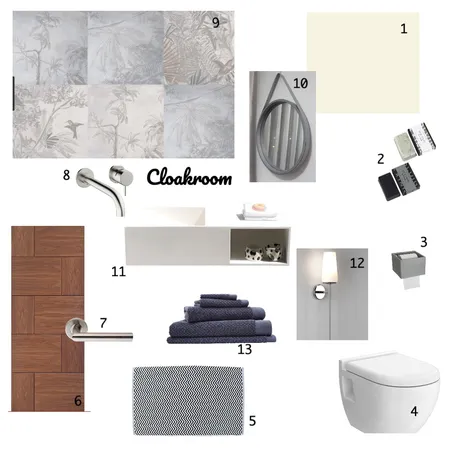 Module 9 Cloakroom Interior Design Mood Board by JLPJ on Style Sourcebook