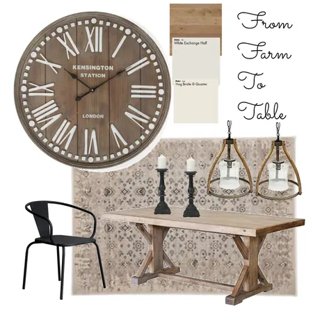 Modern Farmhouse Dining Room Interior Design Mood Board by Kalee Elizabeth on Style Sourcebook