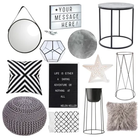 monochrome sues Interior Design Mood Board by mimiekusya on Style Sourcebook