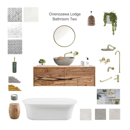 Onenozawa Lodge Bathroom Two Interior Design Mood Board by aliceandloan on Style Sourcebook