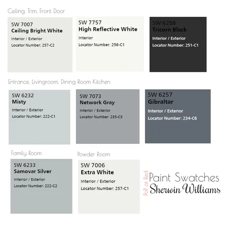 PoP of Red - Paint Swatches Interior Design Mood Board by brianna-mcdonald on Style Sourcebook