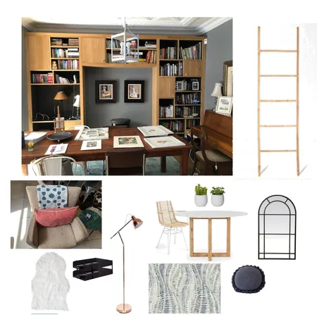 coral study room Interior Design Mood Board by Alinane1 on Style Sourcebook