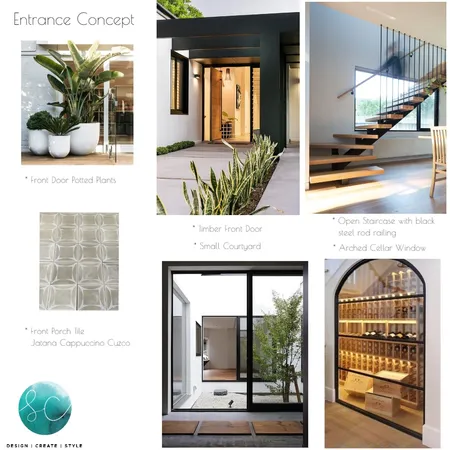 Front Entrance Concept Interior Design Mood Board by Sara Campbell