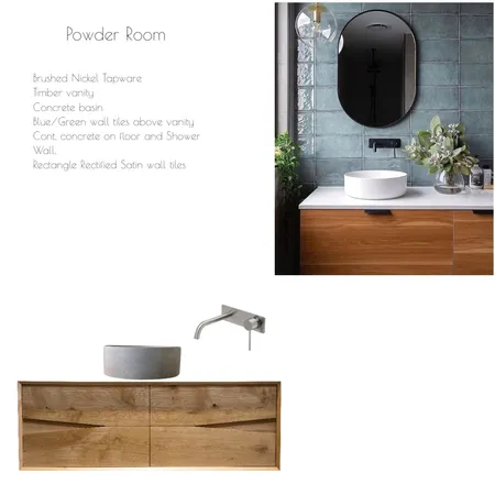 Powder Room Interior Design Mood Board by Sara Campbell