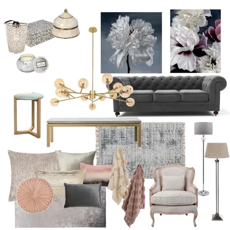Hamptons In Pink and Grey Interior Design Mood Board by Jo Laidlow on Style Sourcebook