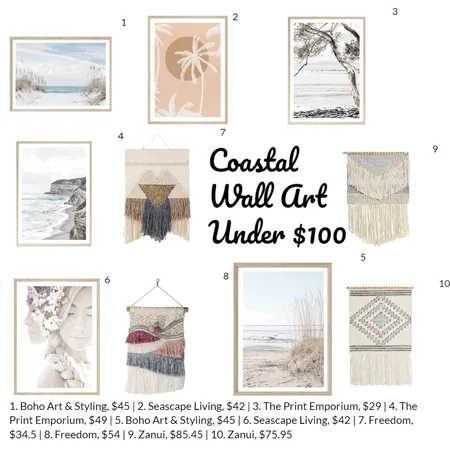 Coastal Wall Art Interior Design Mood Board by HigherLivingDesign on Style Sourcebook