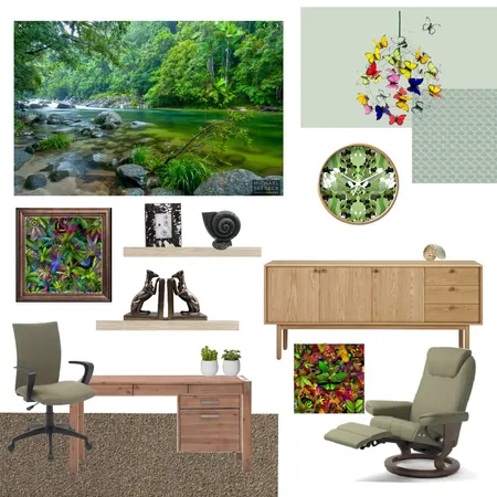Barbara's Study 2 Interior Design Mood Board by Deborah Lovell Interiors on Style Sourcebook