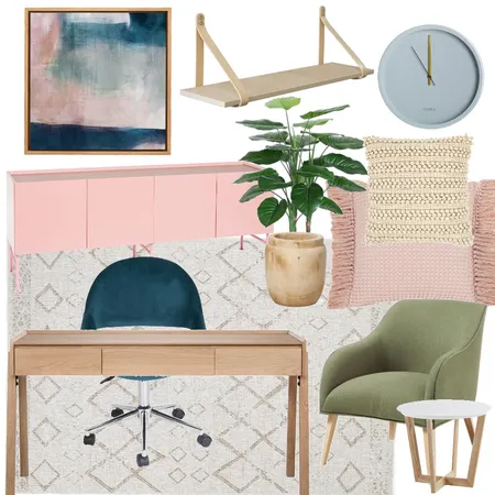 Scandi Coastal Study Interior Design Mood Board by kellyoakeyinteriors on Style Sourcebook