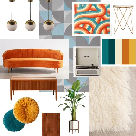 Retro Chic Interior Design Mood Board by jjdiflorio on Style Sourcebook