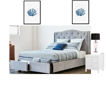 Lux coastal bedroom - black accent Interior Design Mood Board by Inara on Style Sourcebook