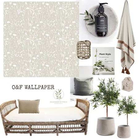 O&amp;f Wallpaper Interior Design Mood Board by Rhiannon Lee, Oleander & Finch Interiors on Style Sourcebook