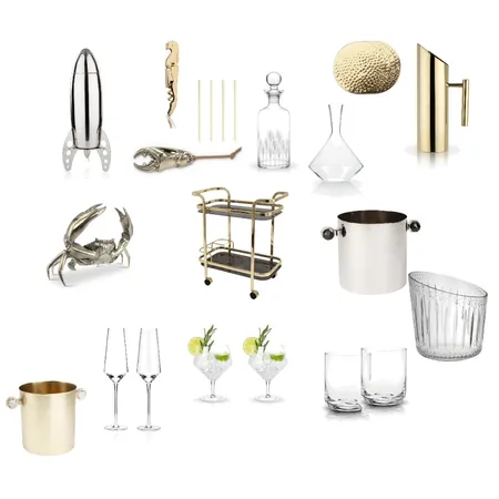 Bar Cart Styling Interior Design Mood Board by bowerbirdonargyle on Style Sourcebook