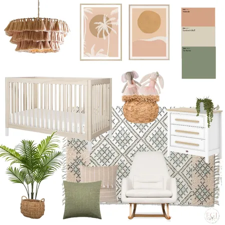 Boho Nursery Interior Design Mood Board by Eliza Grace Interiors on Style Sourcebook