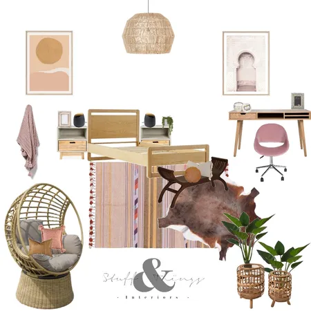 Teen Girl Boho Bedroom Interior Design Mood Board by StuffandThingsInteriors on Style Sourcebook