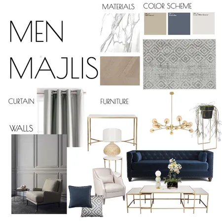 Men Majlis Interior Design Mood Board by SARAALJARBOU on Style Sourcebook