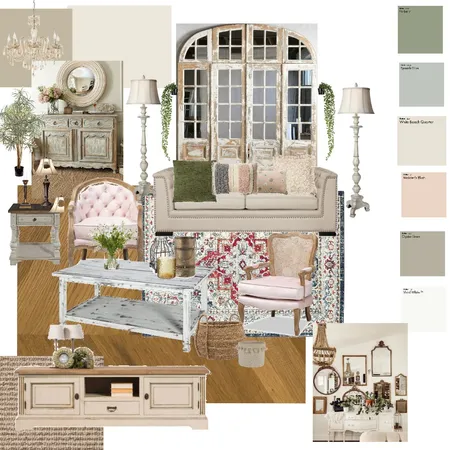 modern shabby chic Interior Design Mood Board by khania on Style Sourcebook
