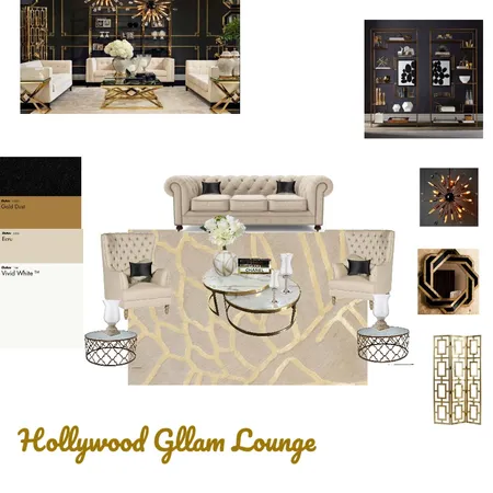 hollywood glam Lounge Interior Design Mood Board by shimolisheth1 on Style Sourcebook