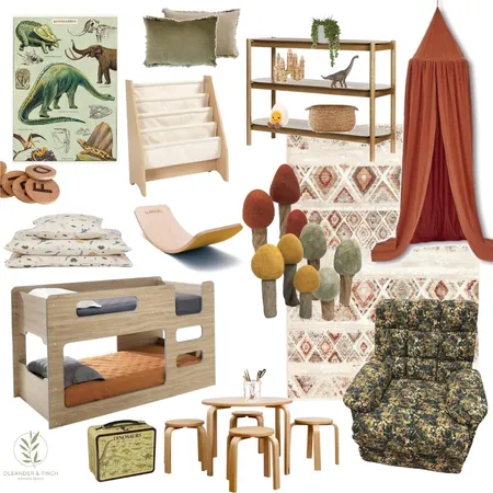 Dino kids space Interior Design Mood Board by Oleander & Finch Interiors on Style Sourcebook