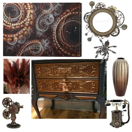 Steampunk Concept Board Interior Design Mood Board by smokeline on Style Sourcebook