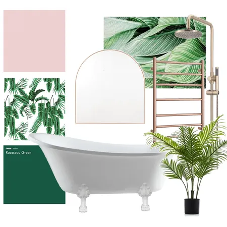 Tropical Bathroom Interior Design Mood Board by bridieclarke