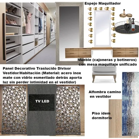 Proyecto Romina Vestidor Interior Design Mood Board by Marce on Style Sourcebook
