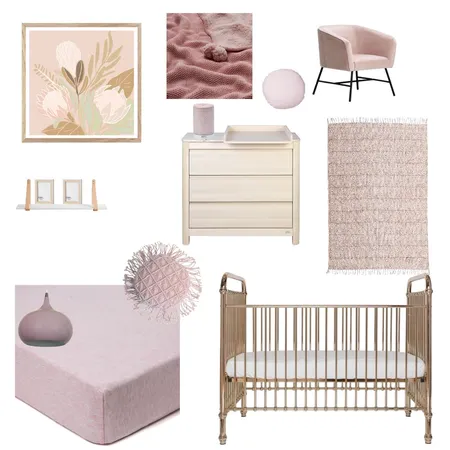 Pink Nursery Interior Design Mood Board by Designed by Kat on Style Sourcebook